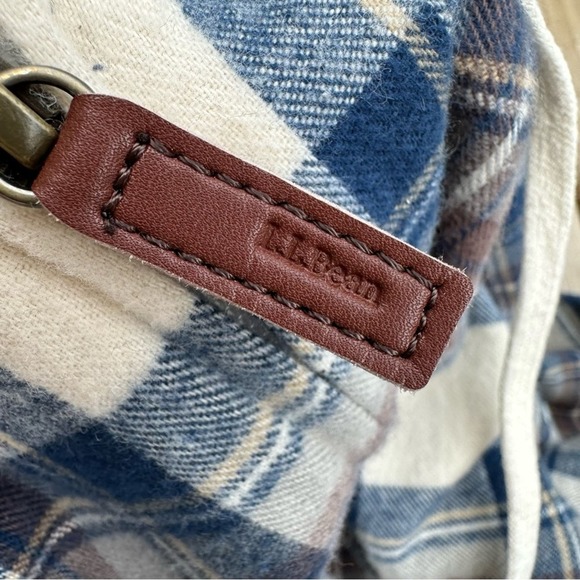 L.L.Bean Flannel Hoodie Men Outdoor Jacket Sweatshirt Pockets Zip Ip Extra Large - Picture 3 of 12